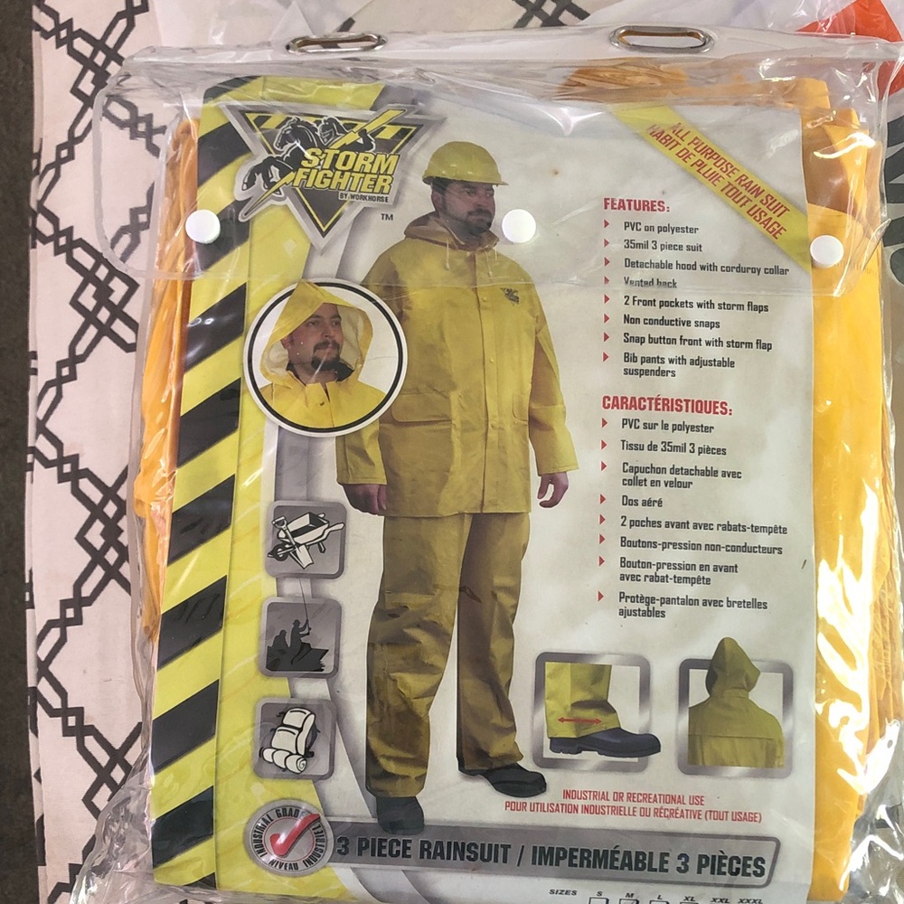 Storm Fighter 3-Piece Yellow Rain Suit